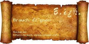Brauch Ágnes névjegykártya